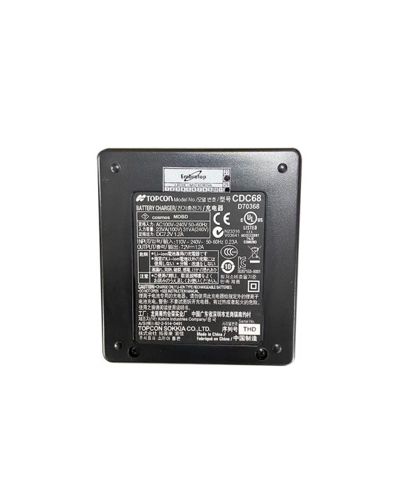 Carregador CDC68 para Bateria Preta Topcon BDC46, BDC58 e BDC70