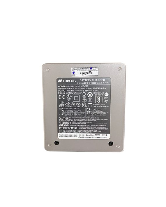 Carregador CDC77 para Bateria Cinza Topcon BDC71 e BDC72