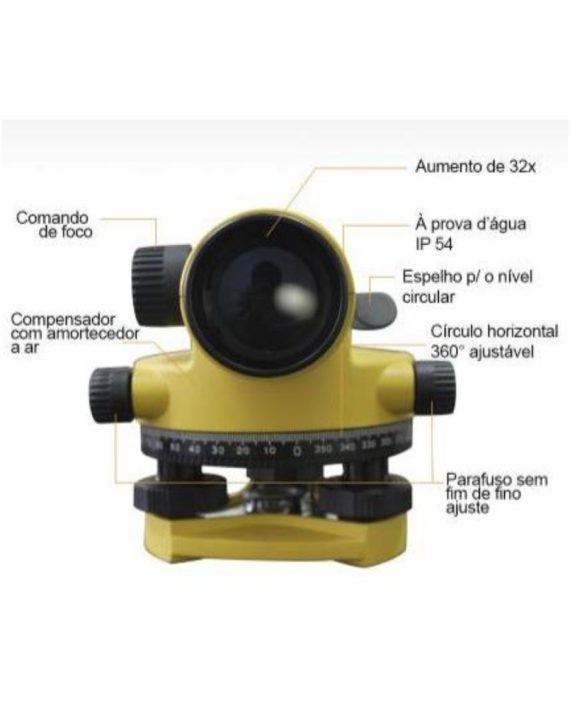 Kit Nível Óptico At-32 + Mira de 4 Metros Xpex