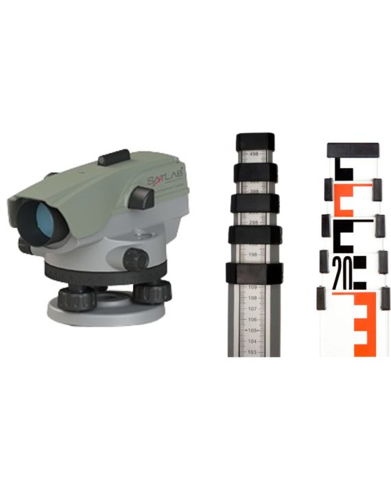 Kit Nível Óptico Satlab Sal 32 + Mira de 5 Metros Xpex