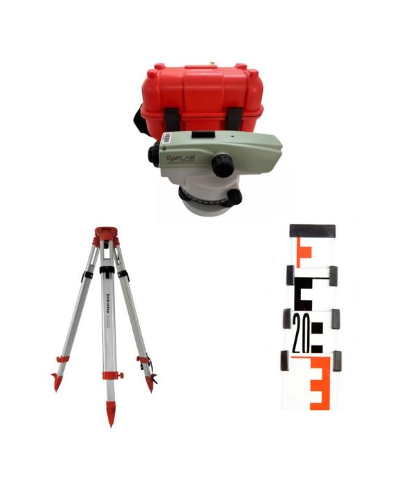 Kit Nível Óptico Satlab Sal 32 + Tripé de Alumínio + Mira de 4 Metros Xpex