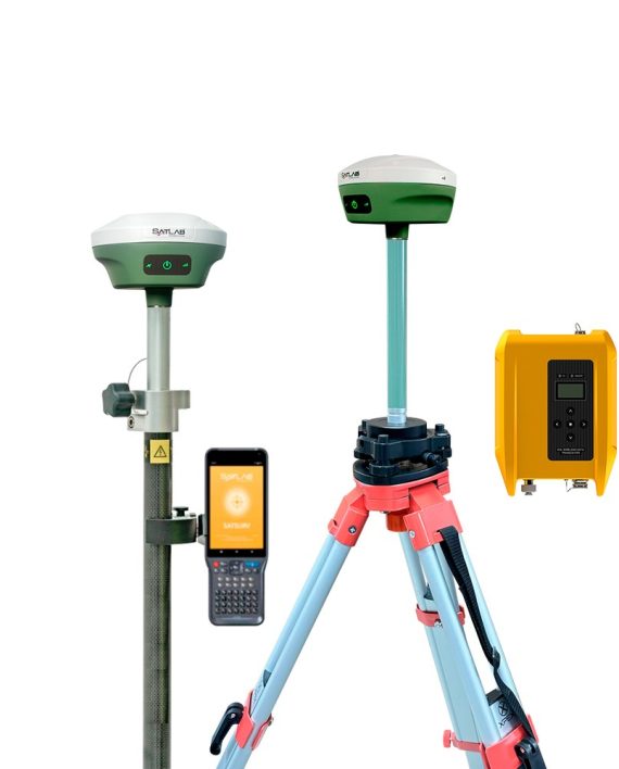 Kit Par de Receptor GNSS RTK SatLab FR-20 + Rádio Externo HDL 460A