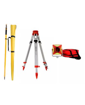 Kit para Estação Total – Tripé de Alumínio + Bastão de 3,60m + Prisma Topografia