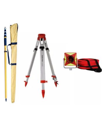 Kit para Estação Total – Tripé de Alumínio + Bastão de 4,60m + Prisma Topografia